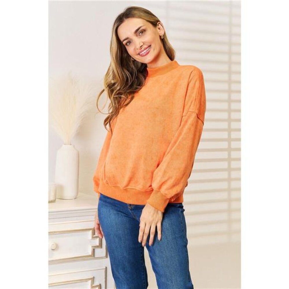 Basic Bae Round Neck‎ Dropped Shoulder Sweatshirt